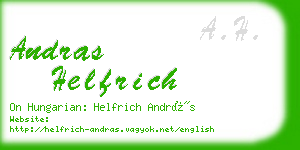 andras helfrich business card